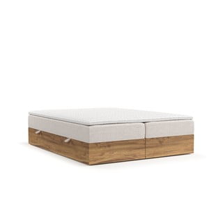 Bež/u prirodnoj boji boxspring krevet s prostorom za pohranu 180x200 cm Faro – Maison de Rêve