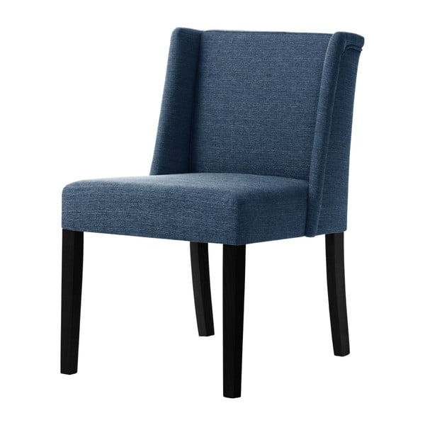 Plava stolica s crnim nogama od bukovog drveta Ted Lapidus Maison Zeste