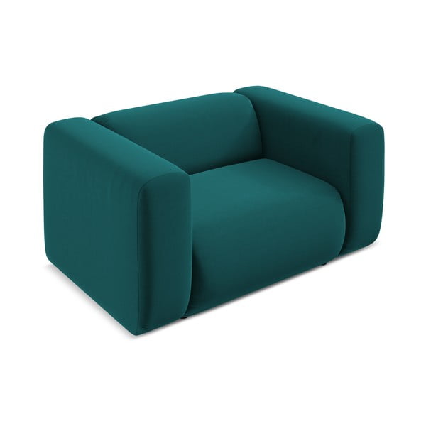 Tirkizna baršunasti fotelja Ekahi – Makamii-image-3