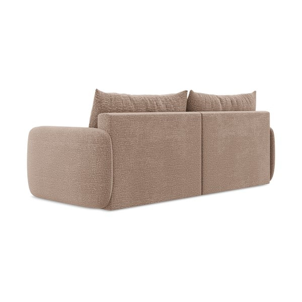 Svjetlo smeđa sklopiva/s prostorom za odlaganje sofa 238 cm Kalena – Makamii-image-3