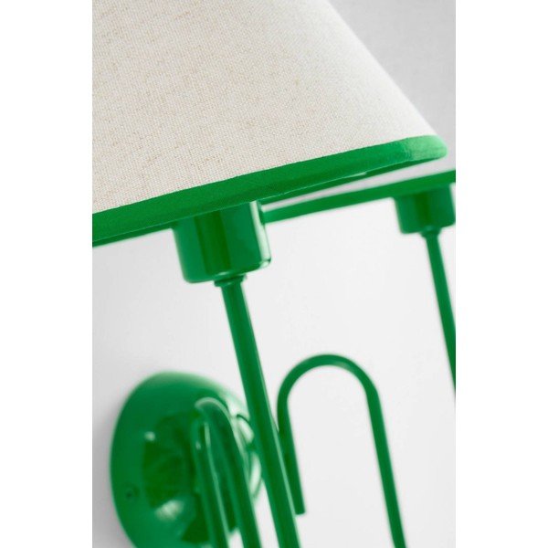 Zelena/bež lanena zidna lampa s utikačem Juliet – Jotex-image-4