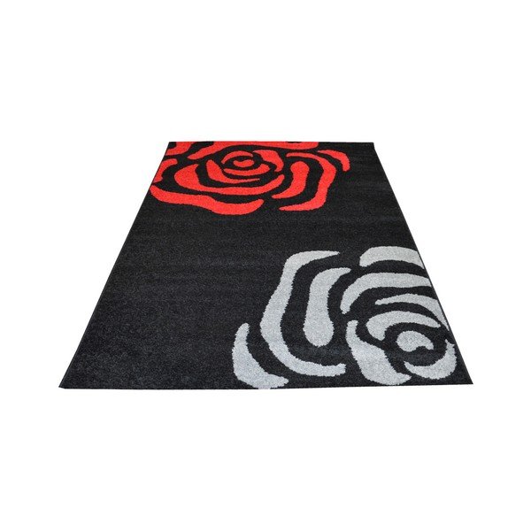 Tepih Flair Rugs Flowers Black and Red, 160x235 cm-image-1