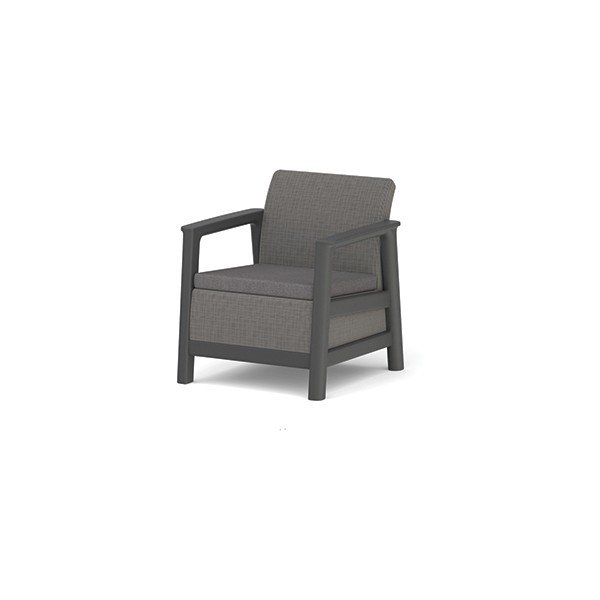 Sive plastične vrtne fotelje 2 kom Scandi Linea – Keter