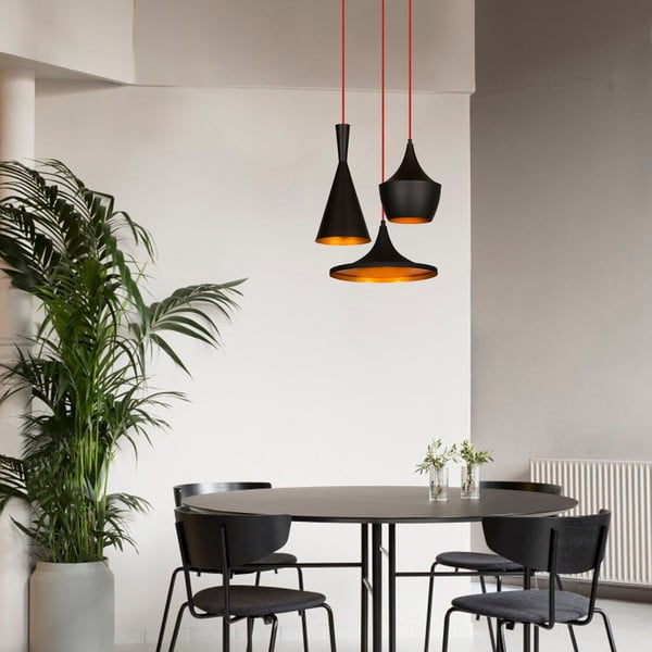 Crna/u bakrenoj boji viseća svjetiljka s metalnim sjenilom ø 51 cm Elmas – Opviq lights-image-1