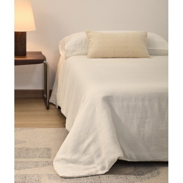 Posteljina za krevet za jednu osobu/za produženi krevet boje slonovače 150x220 cm Simmel – Kave Home-image-1