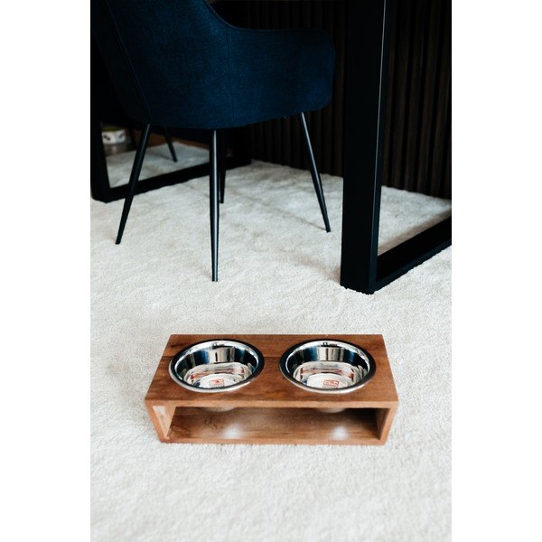 Drveni set posuda s postoljem za pse Dog Fantasy – Plaček Pet Products-image-2