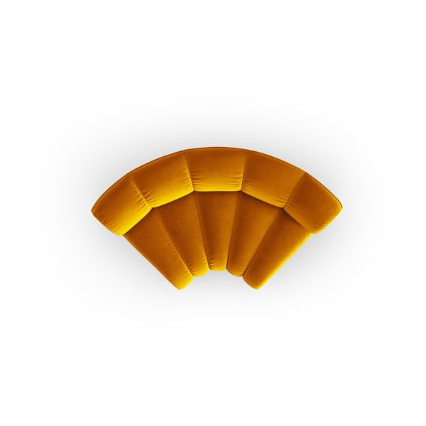 Žuta  baršunasti modularna sjedeća garnitura (promjenjiva) Lupine – Micadoni -image-2