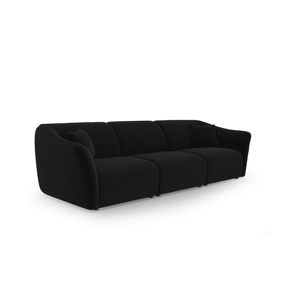 Crna baršunasta sofa 292 cm Tokyo – Cosmopolitan Design-image-2