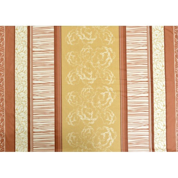 Žuto-narančasta produžena posteljina za bračni krevet od pamučnog satena 200x220 cm Stripes -image-1