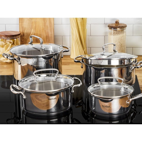 Set lonaca 10 kom od nehrđajućeg čelika DUETTO+ G719SA55 – Tefal-image-1