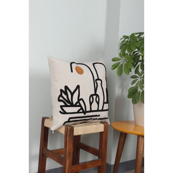 Lanena ukrasna jastučnica 43x43 cm Winter Sun – Mioli Decor-image-2