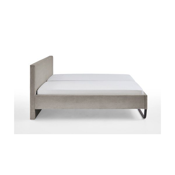 Sivi/smeđi tapecirani bračni krevet bez podnice 180x200 cm Swing – Meise Möbel-image-3