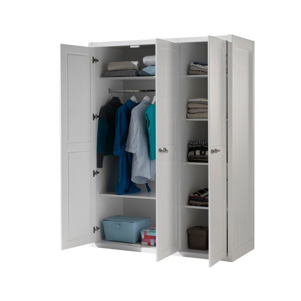 Bijeli dječji ormar Vipack Lewis širine 145 cm-image-1