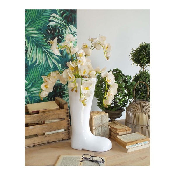 Bijela keramička vaza u obliku čizme Orchidea Milano Luxury