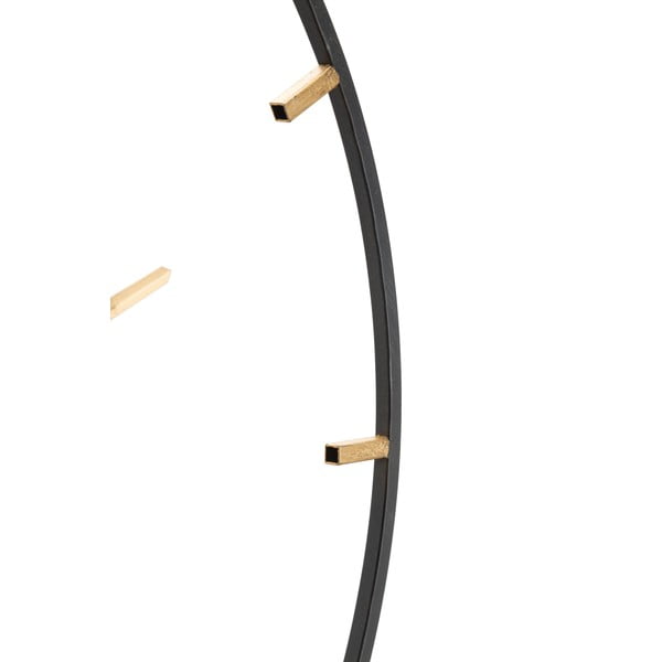 Crni zidni sat s detaljima u zlatnoj boji Mauro Ferretti Gold, Ø 60 cm-image-4