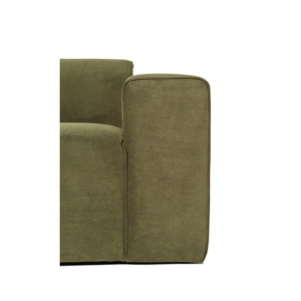 Kaki zeleni baršunasti završni element Scandic Sting, 101 cm, desni kut-image-4