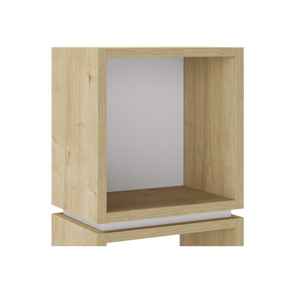 Bijela/u prirodnoj boji biblioteka u dekoru hrasta 32x66 cm Lofty – Marckeric-image-3