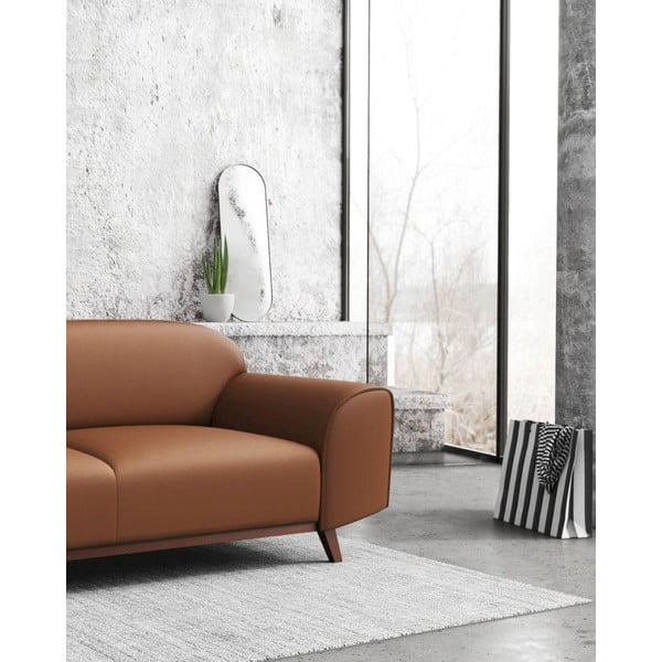 Konjak smeđa kožna sofa 193 cm Nesbo – MESONICA-image-3