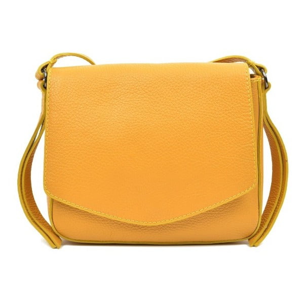 Žuta kožna torbica Carla Ferreri Metelo