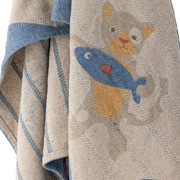 Deka za bebe od recikliranog pamuka u prirodnoj boji 130x160 cm Mille – Bloomingville Mini-image-3