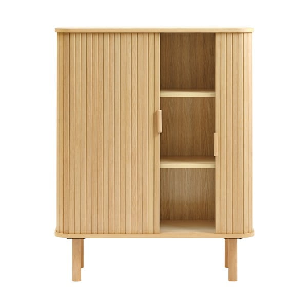 Ormarić u dekoru hrasta s kliznim vratima u prirodnoj boji 113x90 cm Cavo – Unique Furniture-image-3