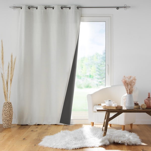 Krem zavjesa sa zvučnom izolacijom 140x260 cm Jupiter – douceur d'intérieur-image-3
