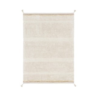 Krem periv/ručno rađen pamučan tepih 120x160 cm Bloom Natural – Lorena Canals