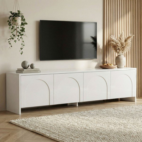 Bijela TV komoda 180x45x32 cm Aurelia – Kalune Design-image-1