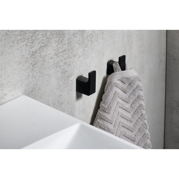 Set od 2 crne metalne kuke Sapho Pirenei-image-1