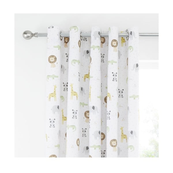 Bijele dječje zavjese u setu 2 kom 168x183 cm Roarsome Animals – Catherine Lansfield