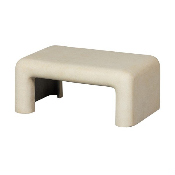 Krem stolići za kavu u setu 2 kom u kamenom dekoru 42x92 cm Stani – WOOOD-image-2