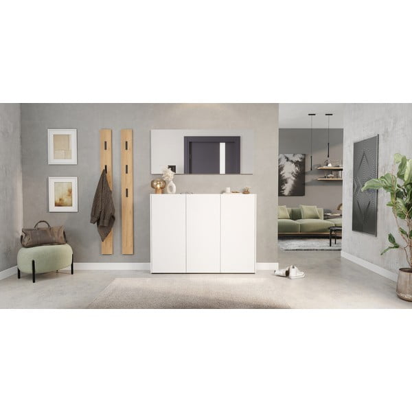 Bijeli ormarić u dekoru hrasta 138x105x25 cm Libbiano – Germania-image-4