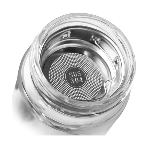 Staklena boca za vodu s poklopcem od bambusa Orion, 500 ml-image-2