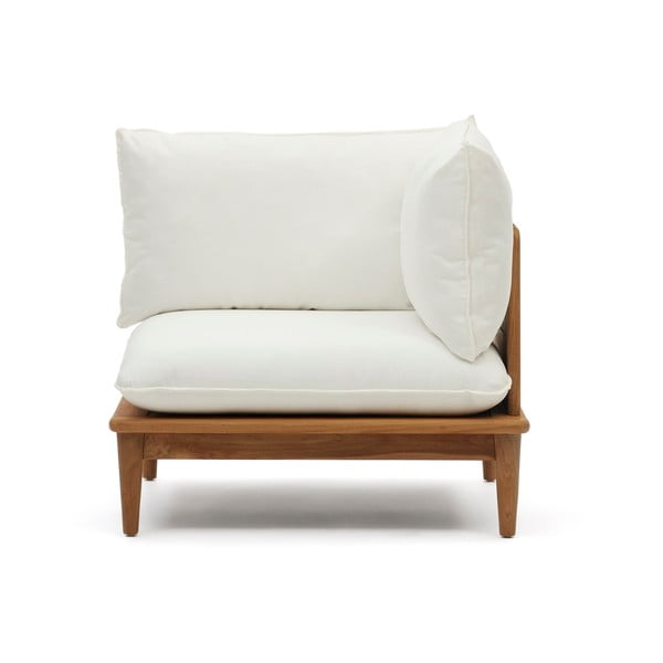 Bijelo-drvena vrtna stolica Portixol - Kave Home