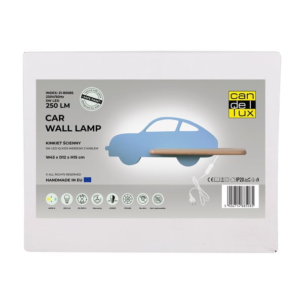 Plava dječja lampa Car - Candellux Lighting-image-2