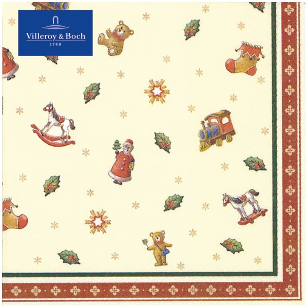 Set od 20 papirnatih salveta s božićnim motivom Villeroy & Boch Toys, 25 x 25 cm