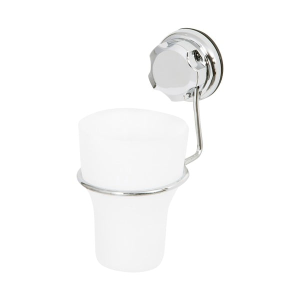 Metalna samoljepljiva čaša za četkice za zube u srebrnoj boji Bestlock Bath – Compactor-image-4