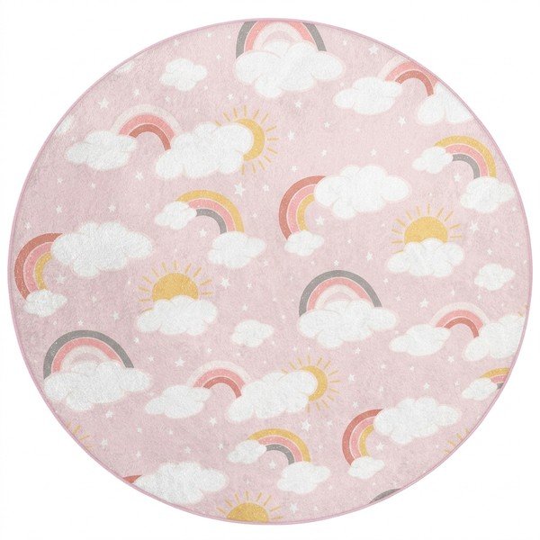 Ružičasti periv dječji tepih ø150 cm Rainbow World – Mila Home