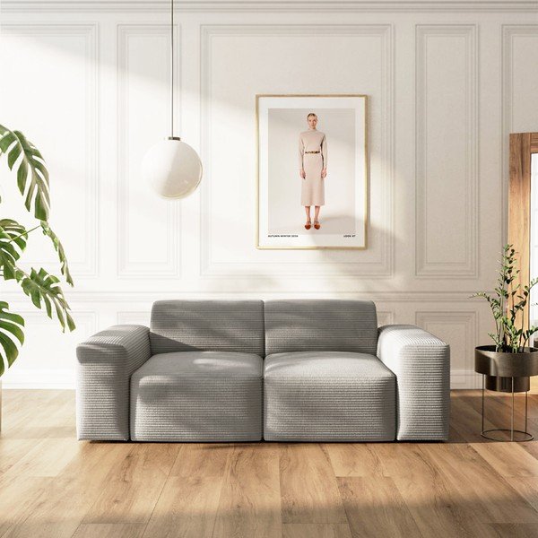 Siva sofa od samta 205 cm Villet – Rodier-image-1