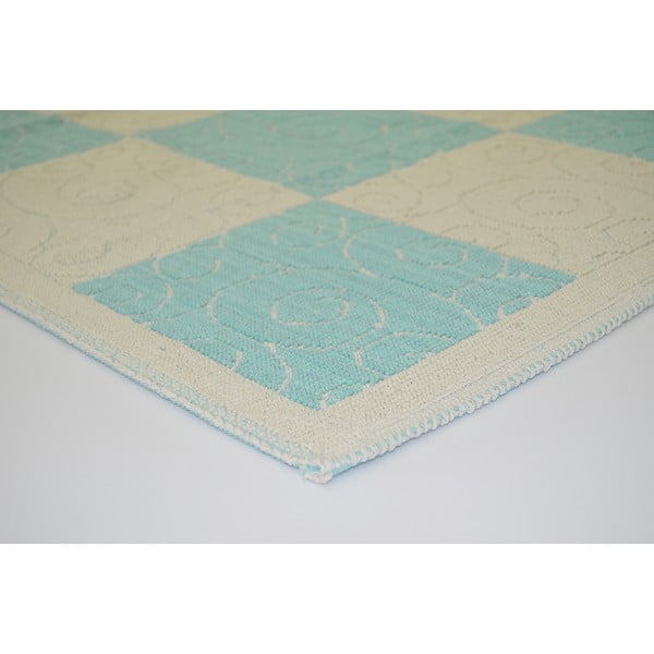 Plavi izdržljivi tepih Vitaus Patchwork, 80 x 150 cm-image-2