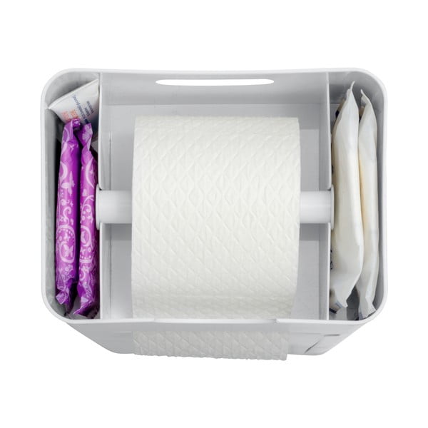 Bijeli plastičan držač za WC papir sa četkom Imon – Wenko-image-3