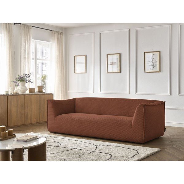 Narančasta sofa od samta 242 cm Giorgia – Bobochic Paris-image-1
