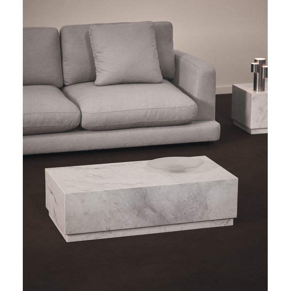 Bijeli mramorni stolić za kavu 50x100 cm Sorein – Kave Home-image-1