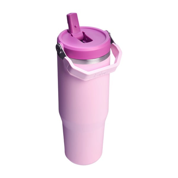 Ružičasta termosica od nehrđajućeg čelika 890 ml IceFlow™ Flip Straw 2.0 Tumbler Cherry Blossom – Stanley-image-2