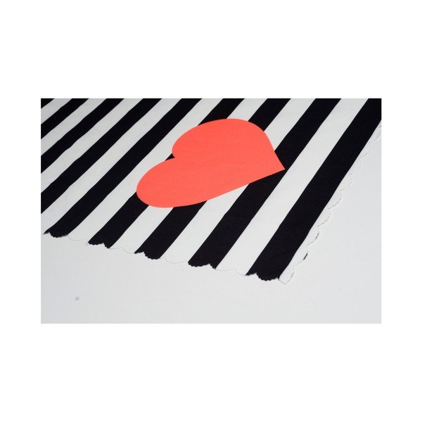 Minimalističke navlake za jastuke s prugama sa srcem, 45 x 145 cm-image-1