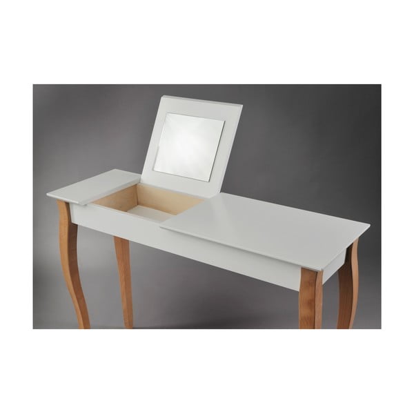 Bijeli toaletni stolić sa zrcalom Ragaba Dressing Table, duljina 105 cm-image-3