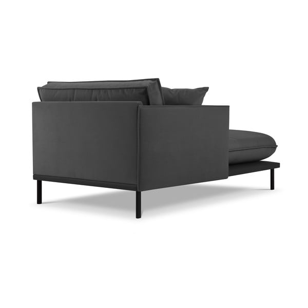 Tamno siva baršunasti ležaljka (s lijevim kutom) Auguste – Interieurs 86-image-2