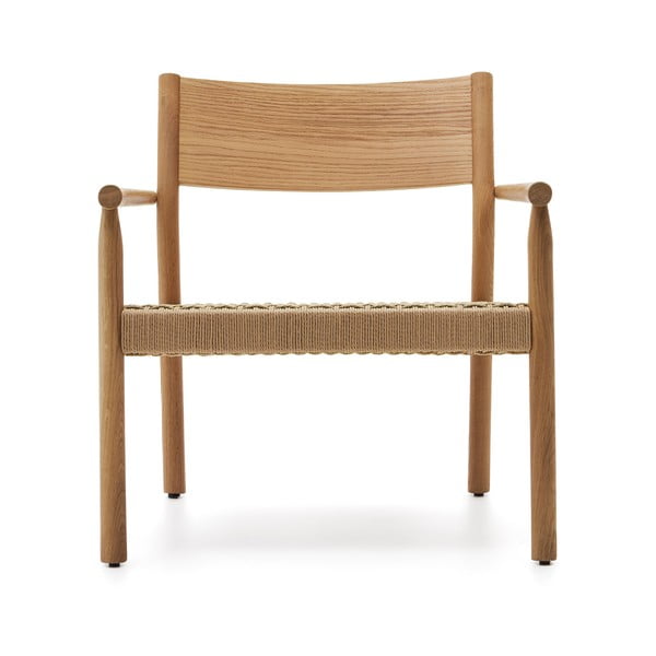 Pletena fotelja u svijetloj prirodnoj boji Yalia – Kave Home-image-2