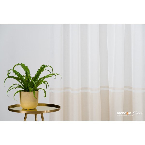 Bijela/bež prozirna zavjesa 300x260 cm Sanova – Mendola Fabrics-image-3