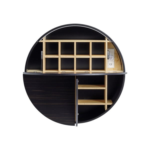 Crno-smeđi viseći sklopivi ormarić EMKO Pill-image-3